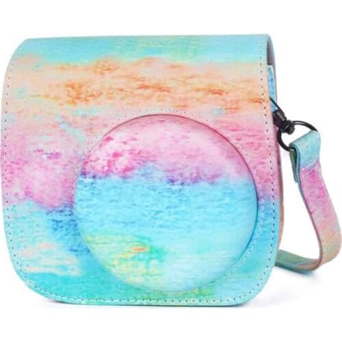 Portable Instant Camera Case Bag PU Leather Bag Cover Camera Protective Case with Shoulder Strap For Fujifilm Instax Mini 11