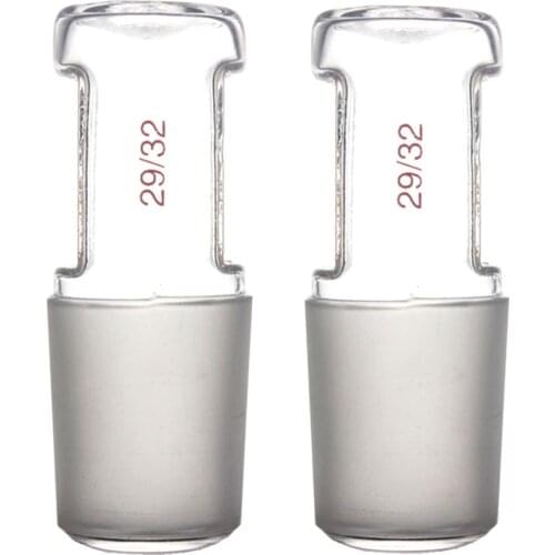 Deschem 2Pcs 29/32,Hollow Glass Stopper,29# Lab Glassware Standard Joint Plug