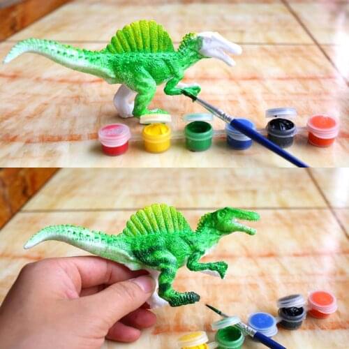 Child toy DIY Painted Dinosaur Model Hand Painted Graffiti Tyrannosaurus Rex Childrens Educational Model Toys Children Toys