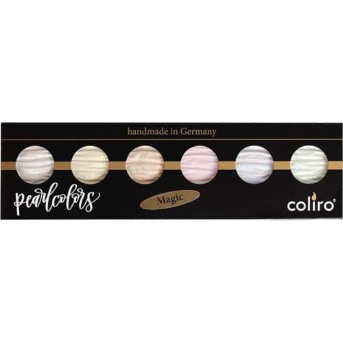 Finetec Coliro Artist Mica Shimmer Pearl Watercolor Paint, M720 Magic (6 Color Set) by Finetec GmbH