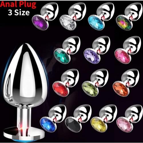 Smooth Metal Anal Butt Plug Prostate Massager Adult Gay Products Anal Plug Mini Erotic Bullet Vibrator Sex Toys for Women Men