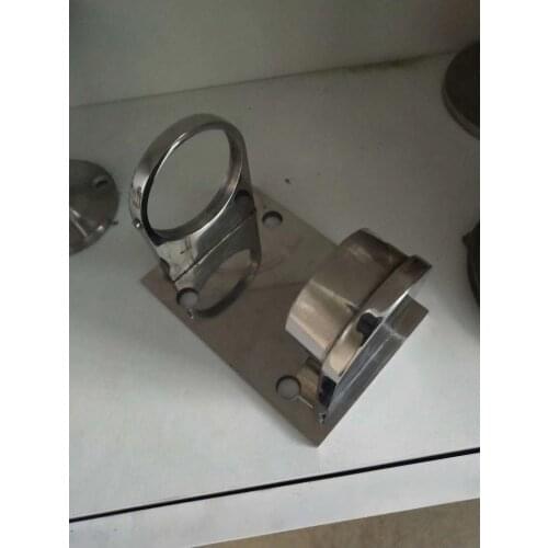 Freeshipping 42.4mm 304# Satin finished Round Staircase Parts Armrest Post Pole Side Mount Base