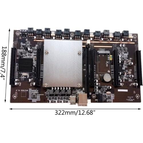 L41E X79-H61 Miner Motherboard LGA 2011 5x PCI-E 8X Graphics Card Slot 60mm Distance For Eth Btc Miner Supports 3060 GPU