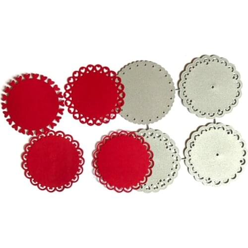Love Lace Disc 4 Piece Carbon Steel Cutting Dies DIY Scrapbooking Photo Album