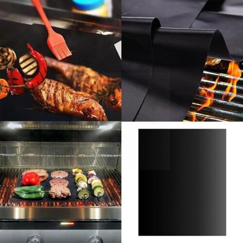 1Pcs Reusable Bbq Grill Mat Copper Non-Stick Barbecue Liners Ptfe To Sheets Clean Baking Supplies Sheet Easy Cooking Bakewa I0C7