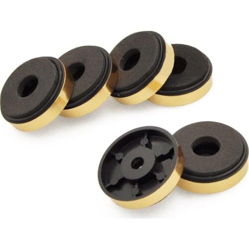 Onsale 4pcs Amplifier Speaker Isolation Feet Pad Gold Stand Plastic Fit For AMP Audio CD Player 30x8mm Mayitr