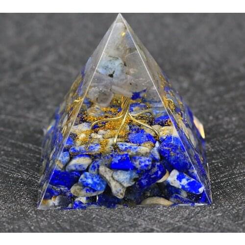 Wholesale Orgone Pyramid Energy Generator Recruit Wealth Lapis Lazul Transport Feng Shui Goods Of Furniture Orgonite jewelry