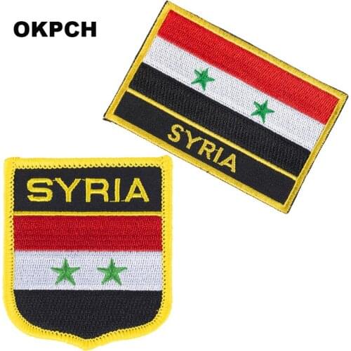 Syria Flag patches embroidered flag patches national flag patches Patches for Clothes DIY Decoration PT0196-2