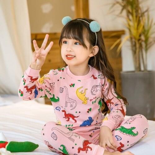 Girls Pajamas Set Christmas Baby Girl Boy Clothes Cartoon Casual Children Long Sleeve Sleepwear Clothing Pyjamas Kids Costume