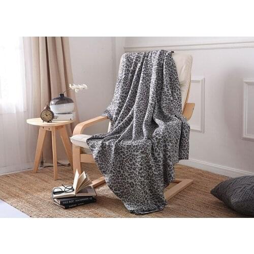 Drop ship Sleep Leopard knit Blanket cotton plaid Blankets Travel Sofa bed sheet Bedspreads Bedding throw blanket Home Textile