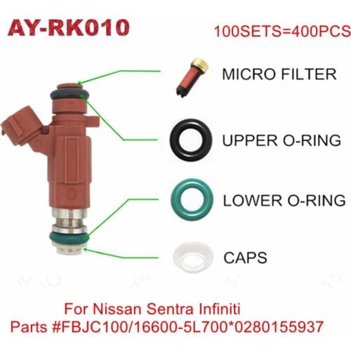 200sets Fuel Injector Service Kits For Nissan Sentra Infiniti FBJC100 16600-5L700 0280155937 Repair Kits For Auto Parts AY-RK010