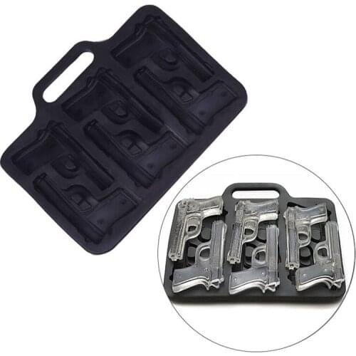 Silicone Ice Cube Mold Gun Shaped Ice Cream Cocktail Party Supplies Bar Accessories Ice Cube Tray