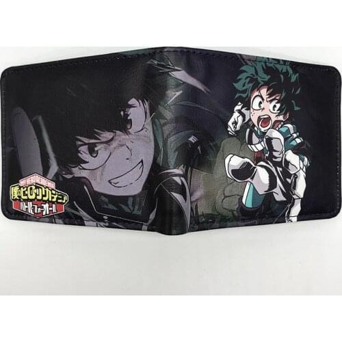 Anime Boku No My Hero Academia Folding Wallet Printed Short Wallet Leather Coin Purse Holders Wallet Card Bag Birthday Gift
