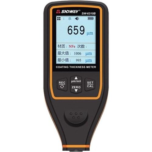 SW-6310B USB Paint Coating Thickness Gauge 2.0 Inch Rotating Screen High Precision Digital Width Meter Measuring Instruments