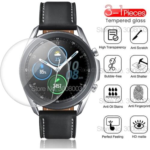 1-3PCS for samsung galaxy watch 3 45mm 41mm glass 9h premium screen protector film on sansung watch3 45 mm smatwatch accessories