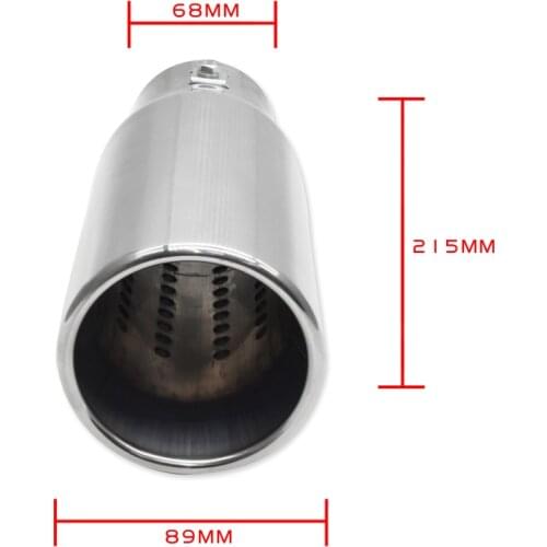 1 Pcs Universal Stainess Steel Exhaust Pipe Muffler Tips Tailpipe Car Exhaust Tip For All Car Accessories 68MM Nozzle Tailpipe