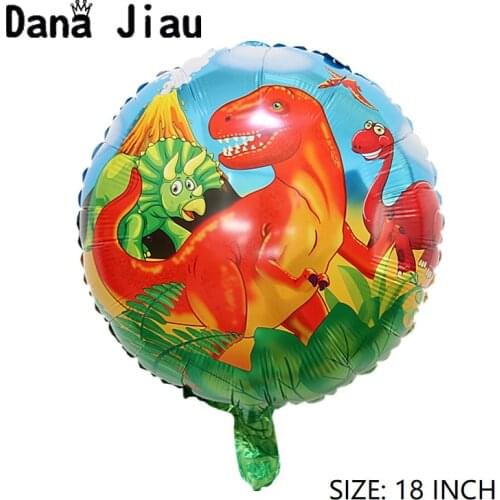 18inch cartoon dinosaur Foil Balloons boy Birthday party decoration Balloons holiday school Kids Toy animal zoo theme ball
