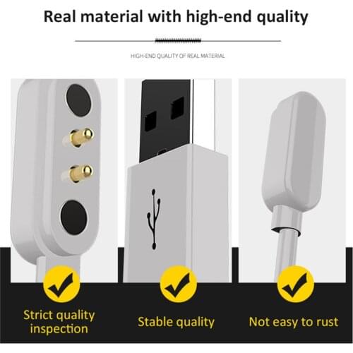 2.84 Mm Universal Smart Watch Charging Cable Zinc Alloy Adsorption Charging Data Cable For 2pin 2.84 Pitch Smart Watches