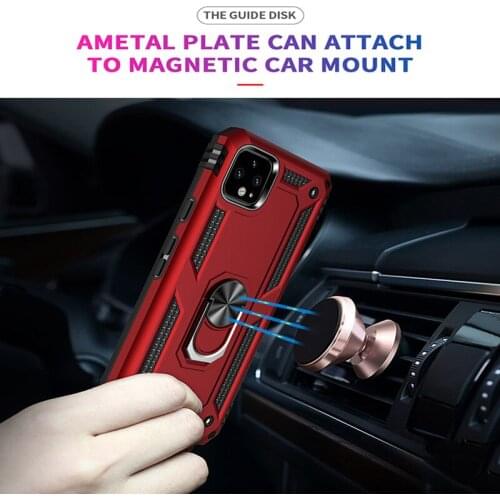 50pcs/lot Armor Shockproof Phone Cover Case For Google Pixel 3A 4 XL 3AXL 4XL With Car Ring Bracket