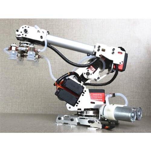 6DOF mechanical arm air pump aluminum alloy industrial robot model six axis robot 201 arduino suction cup