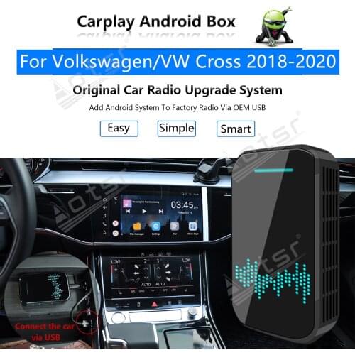 Car Radio Carplay Android Ai Box For Volkswagen VW Cross 2018 - 2020 Multimedia Player Apple Ai Box Wireless Upgrade Mirror Link