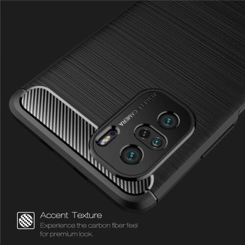 For Xiaomi Poco F3 Case Fiber Carbon Shockproof Armor Case For Xiaomi Poco F3 Hard Protective silicone Cover For Xiaomi Poco F3
