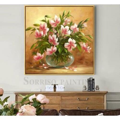 Europe Canvas Painting Flowers Vase Modern Porch Wall Art Corridor Posters And Prints Pictures For Living Room Home Dining Decor