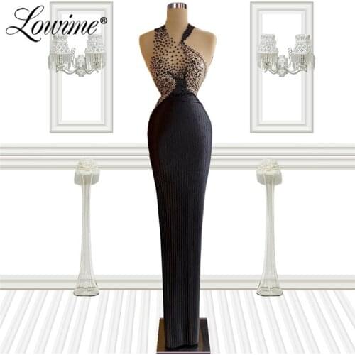 Robes Hot Sexy Evening Dresses Beaded Pleats Mermaid Party Gowns 2021 Vestidos De Fiesta African Prom Dress Celebrity Dresses