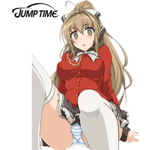 JumpTime 13cm x 9cm Sexy Girl Car Sticker Amagi Brilliant Park Cartoon Beauty Sento Isuzu Anime JDM Window Decal
