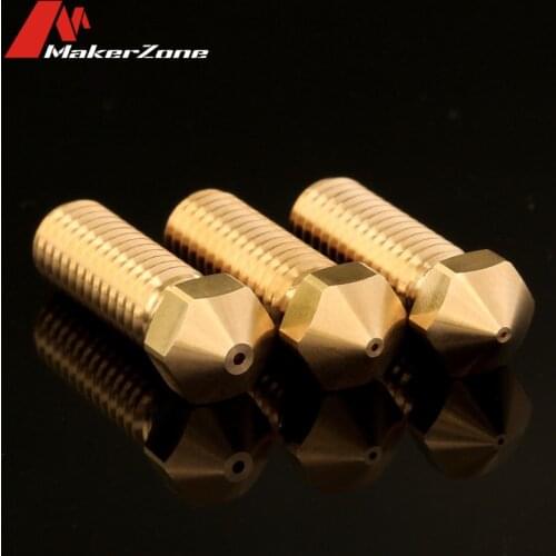 Quality V6 Volcano Brass Nozzle 1.75MM Filament For E3D Volcano Large Flow Sidewinder X1 Hotend J-Head For 3D Printer Parts
