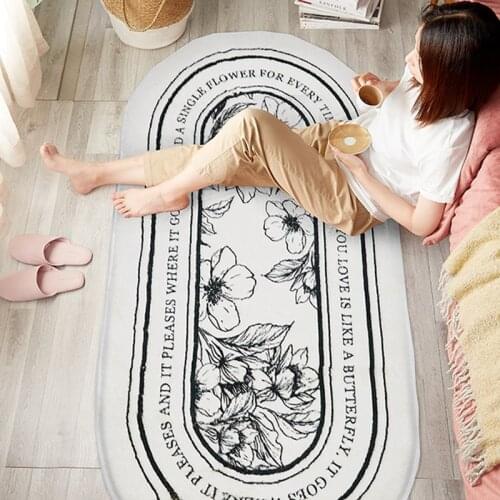 Nordic Area Rugs INS Style Bedside Rugs Non-Slip Floor Mat Plush Carpet for Living Room Fluffy Tatami Mats Home Decor Long