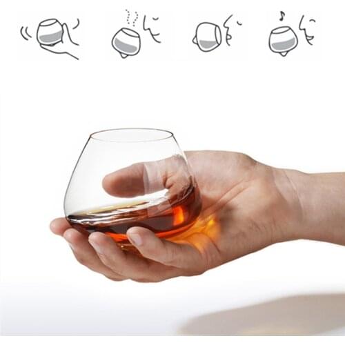 Creative Whipping Top Whiskey Rock Crystal Glass Normann Rotate Scopperil Liquor Whisky Wine Cup Cognac Brandy Snifters Tumbler