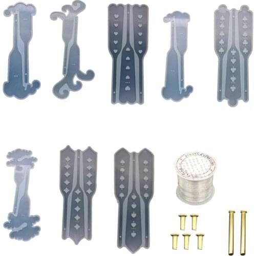 Fancy Fan Resin Casting Mold Silicone Mold DIY Fan Bookmark Making Crafts Scrapbooking Decorative Epoxy Resin