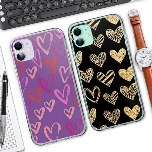 Cartoon Love Lovely Phone Case for iPhone 8 7 6 6S Plus X 5S SE 2020 XR 11 pro XS MAX 12 12Mini