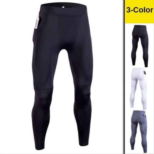 Mens Compression Tight Leggings Running Sports Male Gym Fitness Jogging Pants Quick Dry Trousers Workout Training Yoga Bottoms