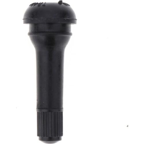 Set of 100 Black Rubber Valve Stems TR414 for Tubeless 0.453” 11.5mm Rim Holes on Vehicles