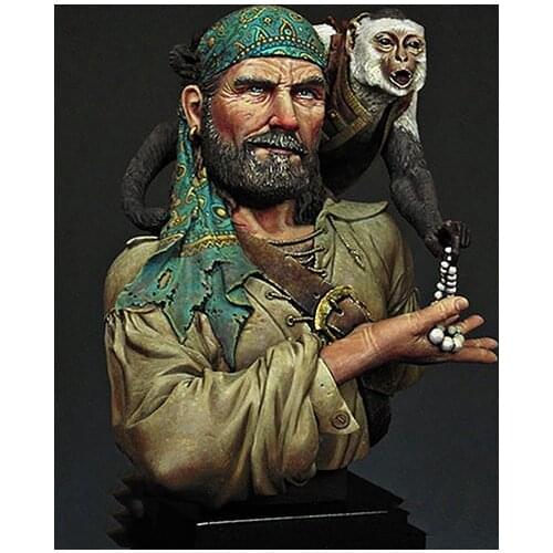 1/12 Scale Resin Bust Building Kit Pirate of the Caribbean and monkey