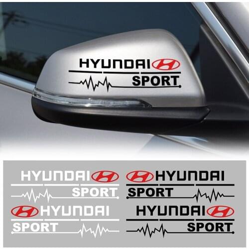 2PCS Car Rearview Mirror Decoration Sticker Body Decal For Hyundai Tucson Solaris I30 Creta Ix35 I40 IX20 External Accessories