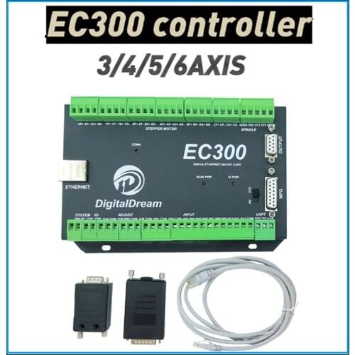 New EC300 3/4/5/6-axis USB motion controller Ethernet CNC Mach3 300Khz motion control card for milling machine