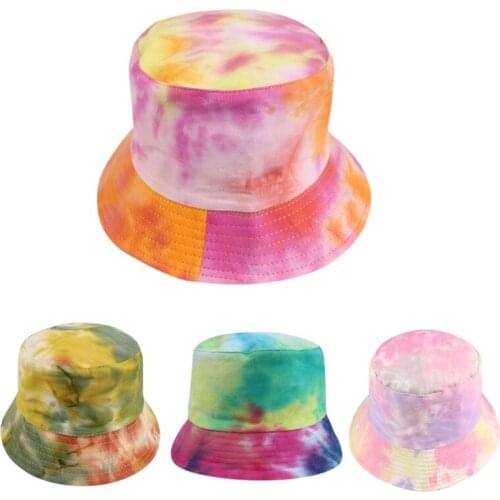 New Trends Hat Double-Sided Use Gradient Bucket Hat Fisherman Hats Outdoor Sunscreen Sun Hat