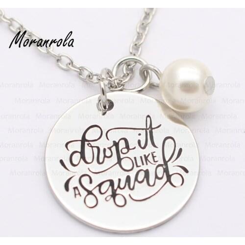 New arrive"Drop it like a Squat "necklace keychain charm Adventure necklace Inspirational jewelry Gym life charm