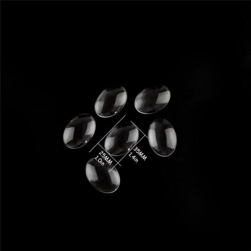 25mm*35mm 100pcs Oval Glass Cabochon Crystal for Diy Charm Pendant Jewelry Making New