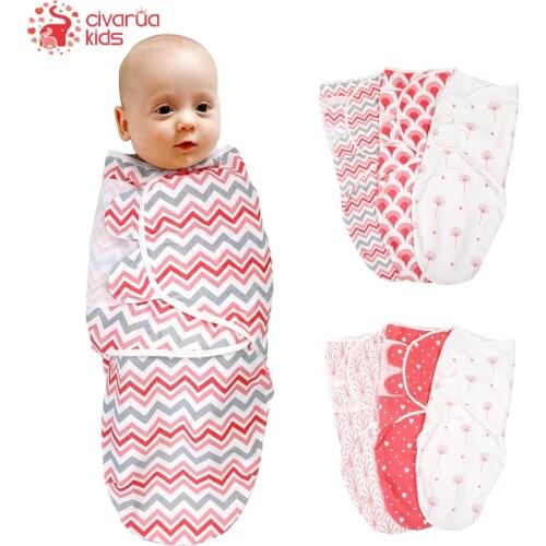 Baby Swaddle Blanket Wrap for Newborn Boy and Girl, 0-3 Months Adjustable Infant Swaddle Sack 100% Organic Cotton Swaddle Wrap