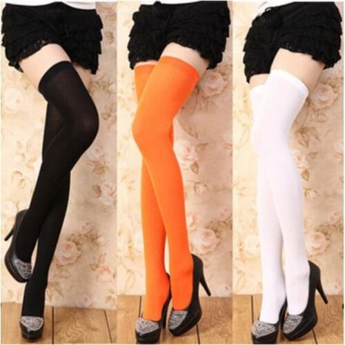 Sexy Women Long Stockings High Socks Warm Color Ladies Girls New Fashion Striped Knee