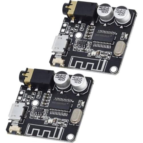 2pcs Bluetooth Audio Receiver Board for Audio Amplifier 3.7-5V BT5.0 Stereo Car Speaker Amplifier DIY