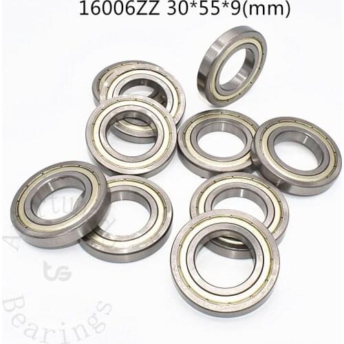 16006ZZ 30*55*9 mm 1Piece free shipping metal sealing bearing 16006 16006ZZ chrome steel deep groove bearing