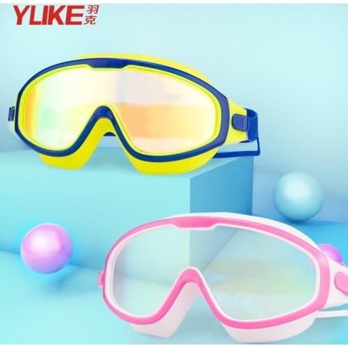 YUKE Fashion Professional Child Swimming Goggles Anti-fog UV kids goggles Swimming Glasses With Earplug for children