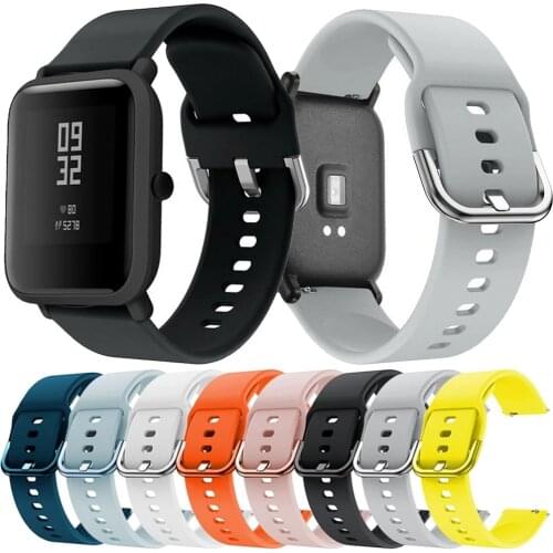 20mm Soft Silicone Sport Strap Band For Xiaomi Huami Amazfit GTS Bip Pace Lite Smart Watch Replacement Bracelet Rubber Watchband