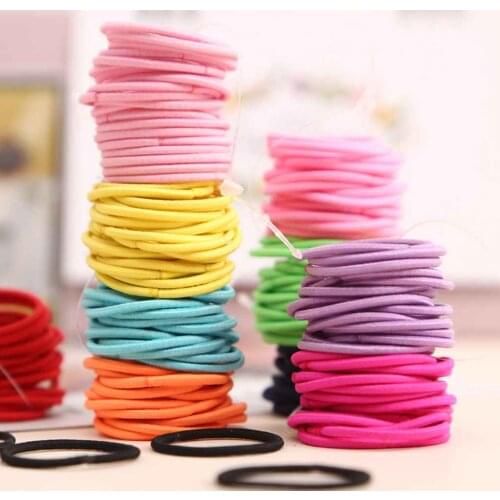 Girls Colourful Rubber Bands Children Elastic Hair Bands Ponytail Holder Women Cute Hair Ring Sweet Ponytail Hair Accessories