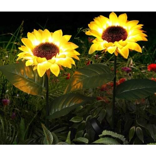 Garden lights Solar LED Light Waterproof Sunflower Lawn Light Courtyard Garden Decoration Outdoor Landscape Lighting For Patch